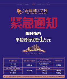 金鷹置業(yè)限時補(bǔ)貼緊急通知 單套優(yōu)惠高達(dá)4萬元